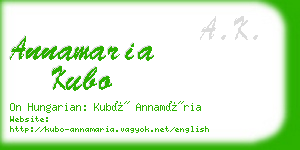 annamaria kubo business card